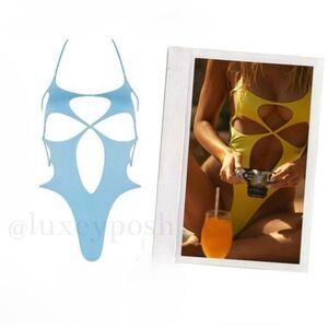 Monica Hansen Beachwear Starlight Cut-Out One-Piece Blue Small